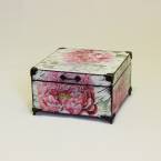 Шкатулка-коробка для чайных пакетиков "Пионы" 