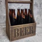 Ящик для пива с надписью BEER (коричневый)