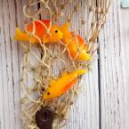 Деревянная ключница Золотые рыбки