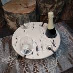 Винный столик в стиле Шебби-шик (слон. кость)