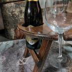 Винный столик Рустик на 4 бокала (коричневый)