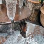 Винный столик Рустик на 4 бокала (коричневый)