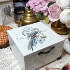Шкатулка-коробка для чая, конфет Птица дивная (прованс)