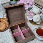 Шкатулка-коробка для чая, конфет Птица дивная (рустик)