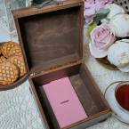 Шкатулка-коробка для чая, конфет Птица дивная (рустик)