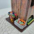 Домик для чайных пакетиков с миниатюрой Огородник
