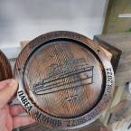 Деревянная сувенирная тарелка на заказ (Итуруп)