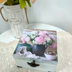 Шкатулка-коробка для чая, конфет Цветы