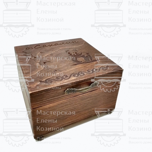 Шкатулка-коробка для чая, конфет walking bear Этно