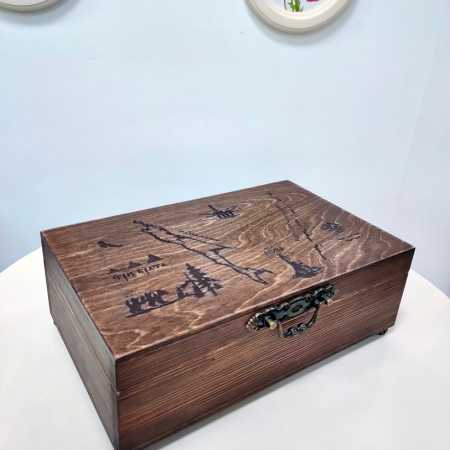 Шкатулка-коробка для чая, конфет Сахалинская символика
