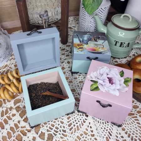 Шкатулки-коробки для чая, специй, трав или конфет 