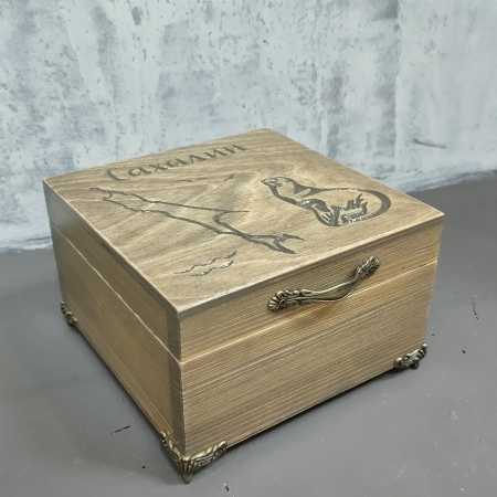 Шкатулка-коробка для чая Морской лев остров